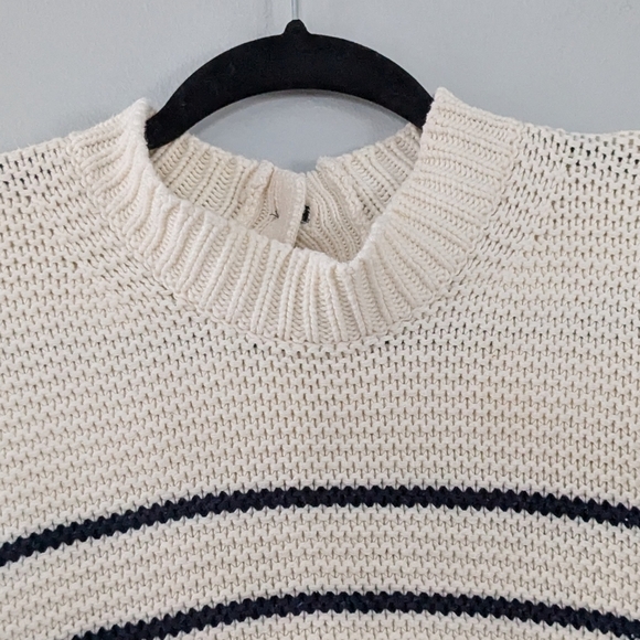 Alex Mill Button-Back Crewneck Sweater in Stripes - Picture 5 of 8